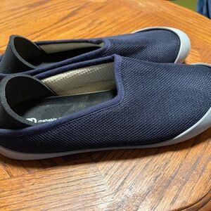 Mahabis Womens Size 9 Classic Slippers Felt Wool Blue Comfort